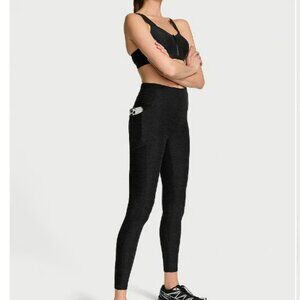 PINK Victoria's Secret Black Leggings Full-Length Slim Fit w pockets. Free gift!